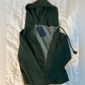 BRAND NEW BRANDY GREEN ZIP UP HOODIE